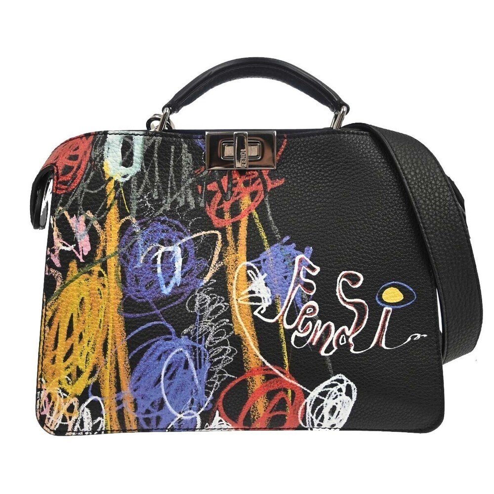 Fendi Peekaboo ISeeU Printed Leather Medium